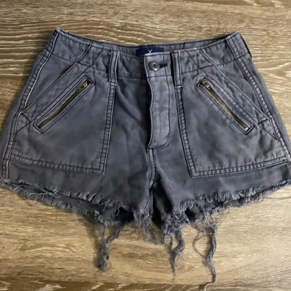 Gray American Eagle Outfitters cutoff shorts